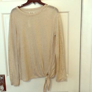 Madewell Cream Long Sleeve Shirt
